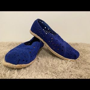 Toms Suede Perforated Flats